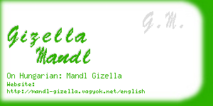 gizella mandl business card